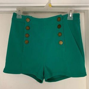Green shorts